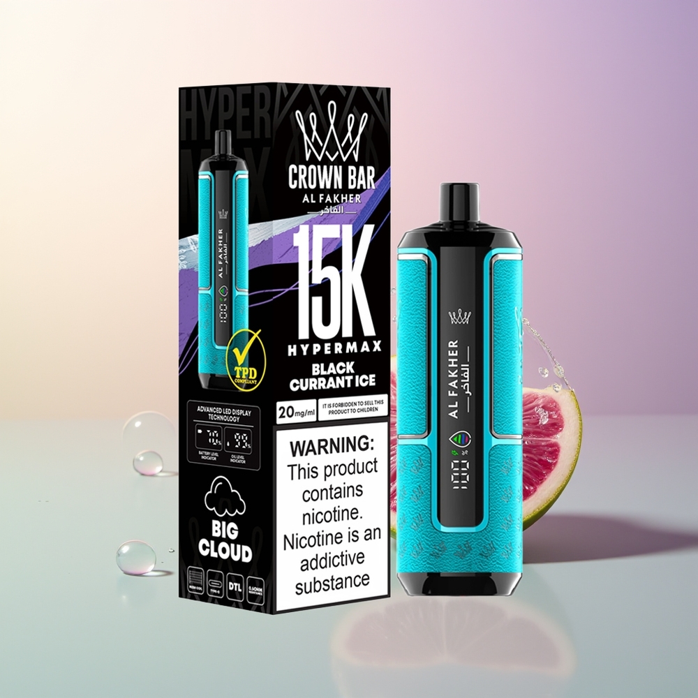 Al Fakher Crown Bar 15K Blackcurrant Ice DTL 22ml 6mg Type-C 600mAh