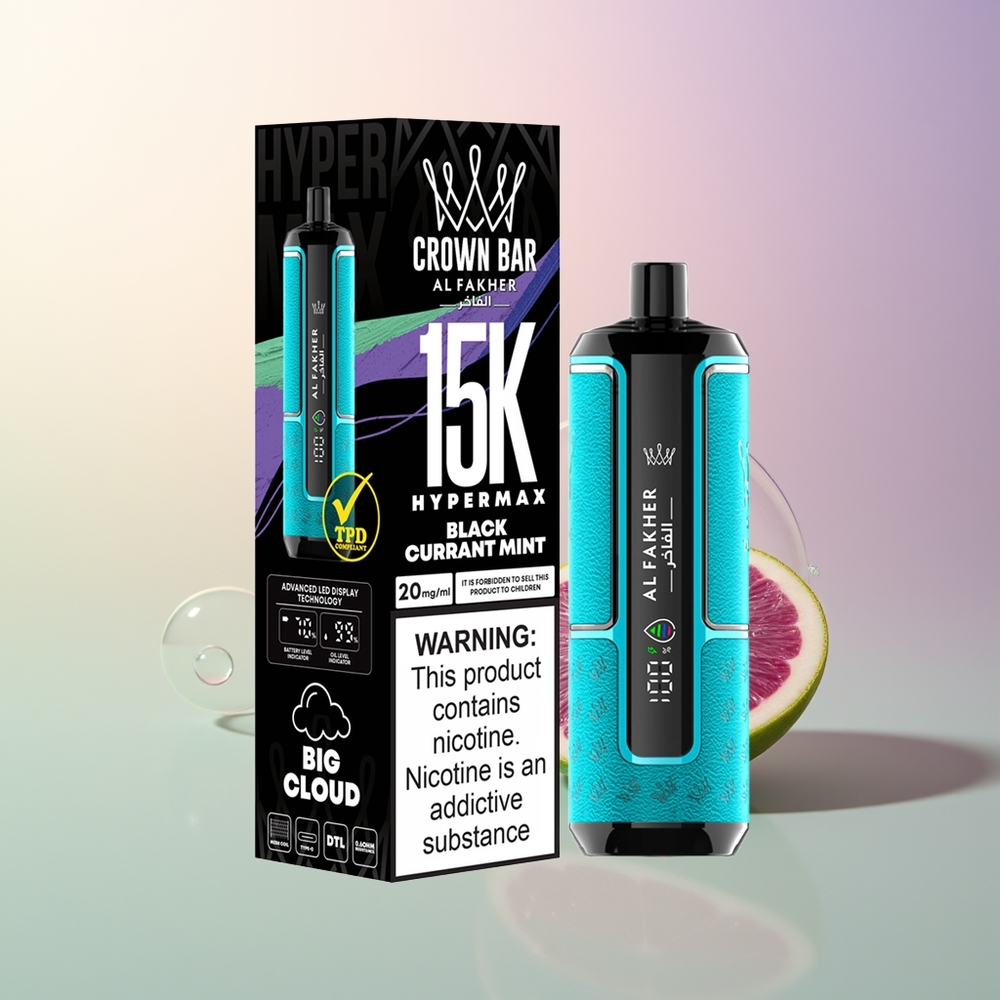Al Fakher Crown Bar 15K Blackcurrant Mint DTL 22mL 600mAh Type-C