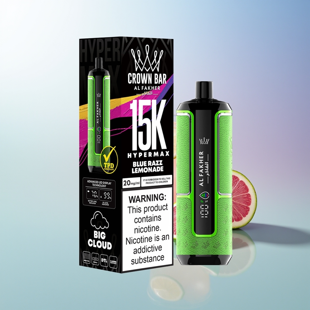 Al Fakher Crown Bar 15K Blue Razz Lemonade 22ml 6mg DTL Type-C