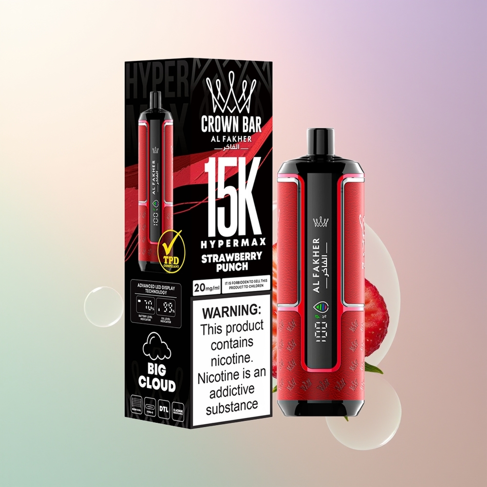 Al Fakher Crown Bar 15K Strawberry Punch DTL 22ml 600mAh Type-C