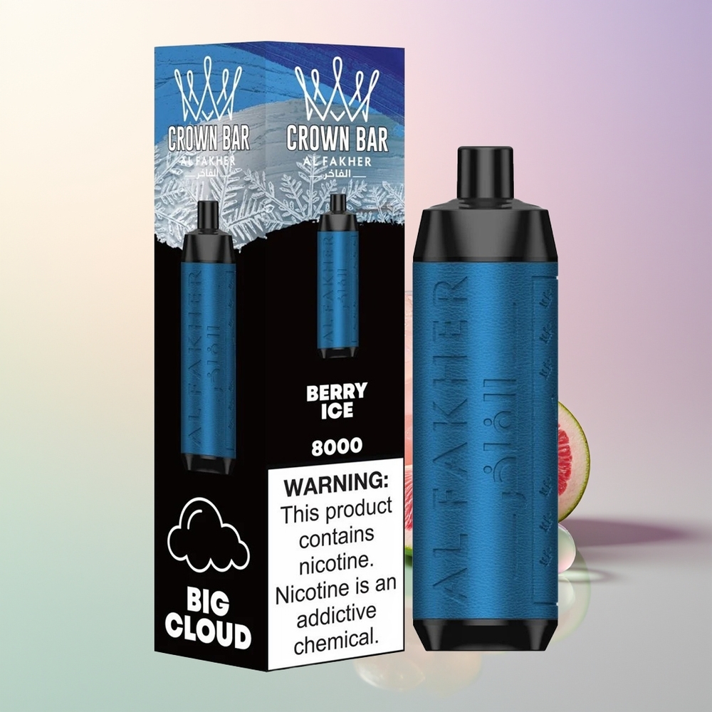 Al Fakher Crown Bar 8000 Berry Ice Crystal Disposable Vape