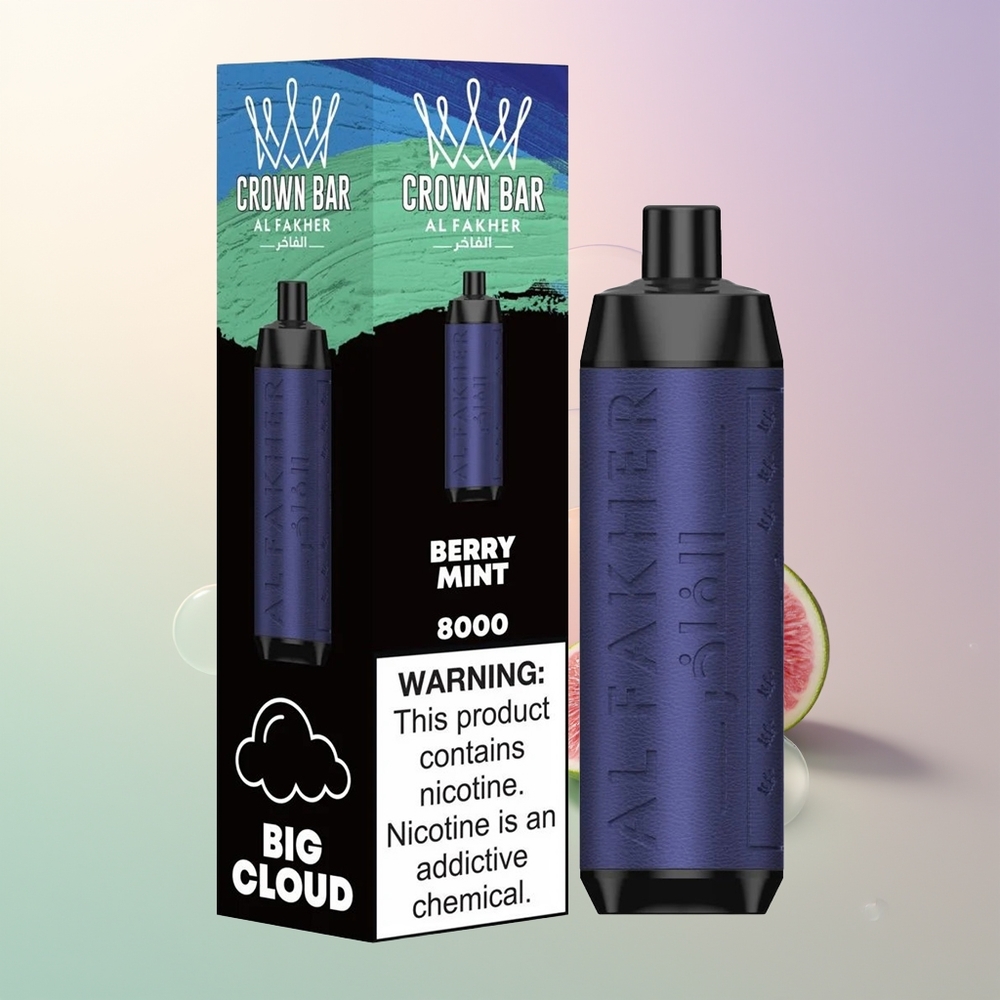 Al Fakher Crown Bar 8000 Berry Mint Crystal Disposable Vape