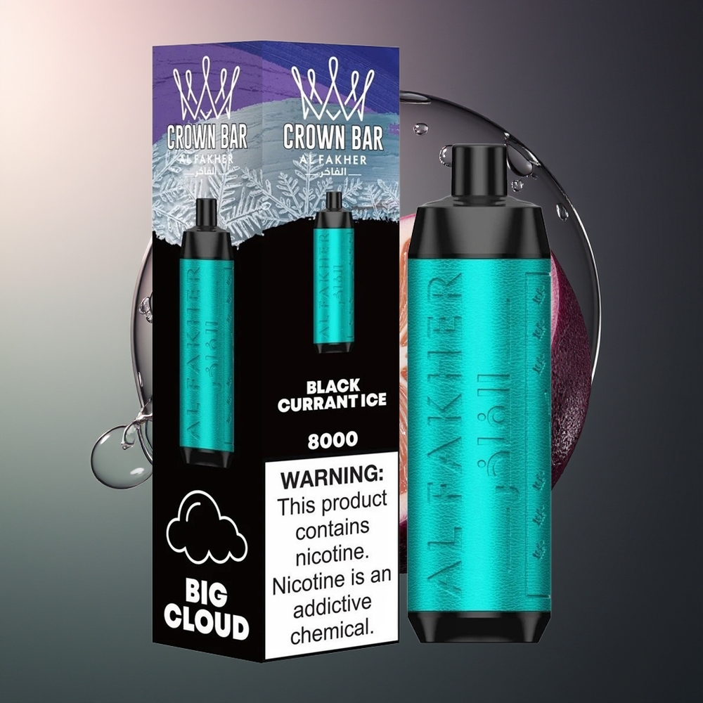 Al Fakher Crown Bar 8000 Black Currant Ice Disposable Vape
