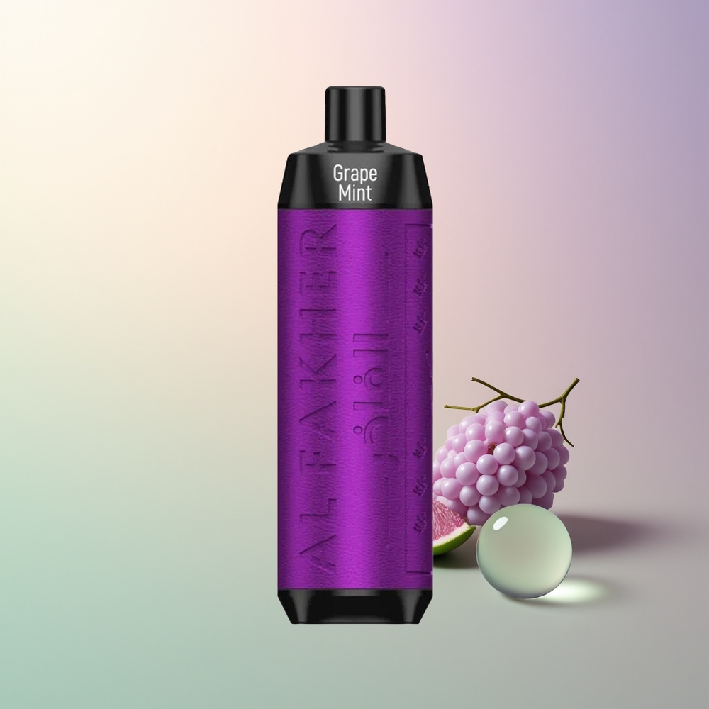 Al Fakher Crown Bar 8000 Grape Mint Crystal Disposable Vape