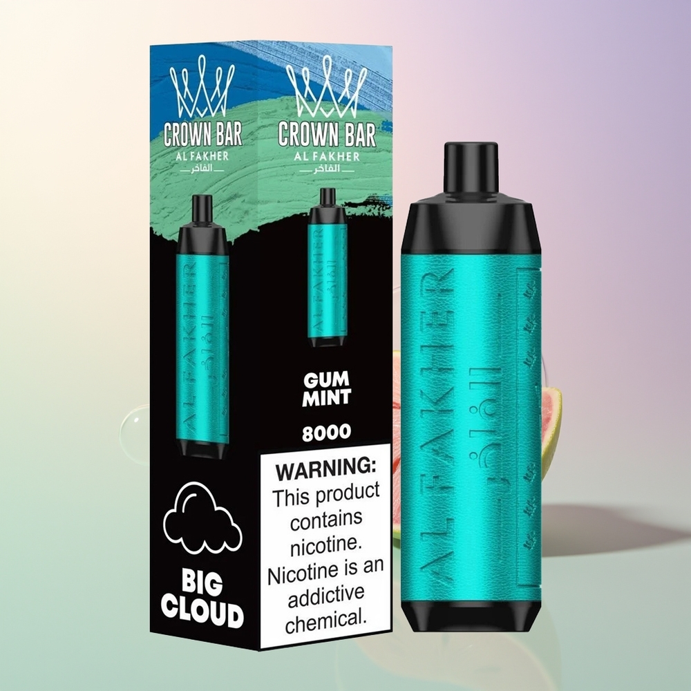 Al Fakher Crown Bar 8000 Gum Mint Crystal Disposable Vape