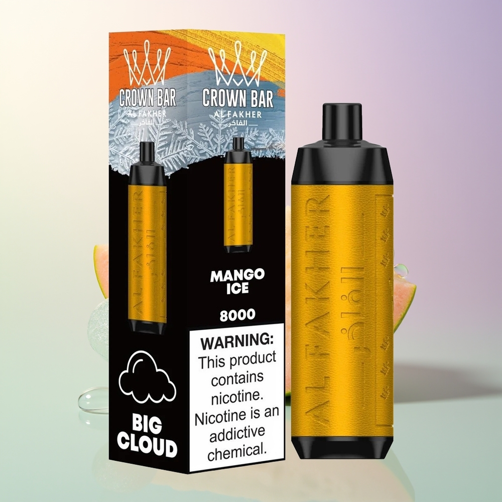 Al Fakher Crown Bar 8000 Puffs Mango Ice 18ml 5mg Disposable Vape