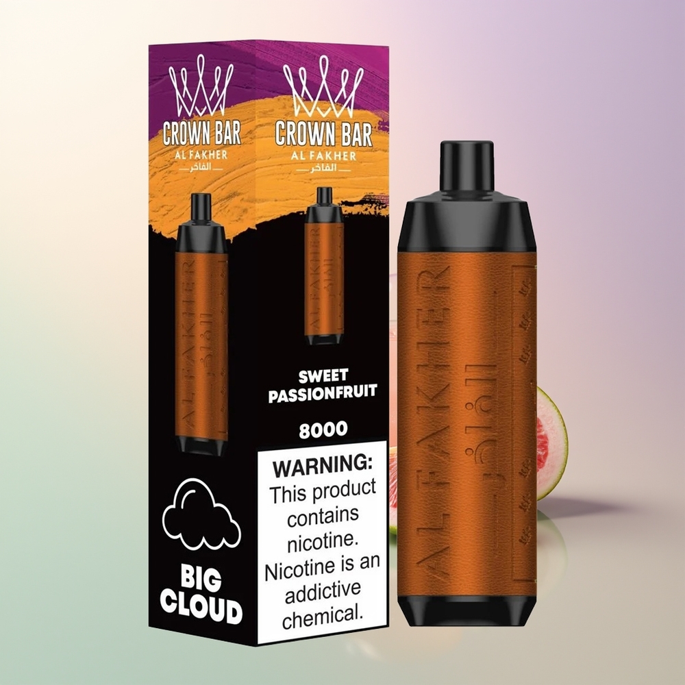 Al Fakher Crown Bar 8000 Sweet Passionfruit Crystal Disposable Vape