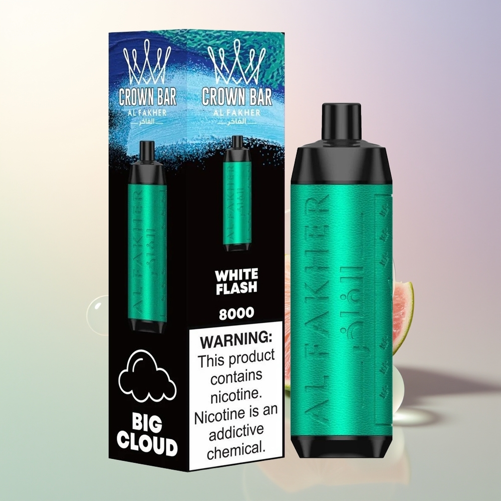 Al Fakher Crown Bar 8000 White Flash Crystal Disposable Vape