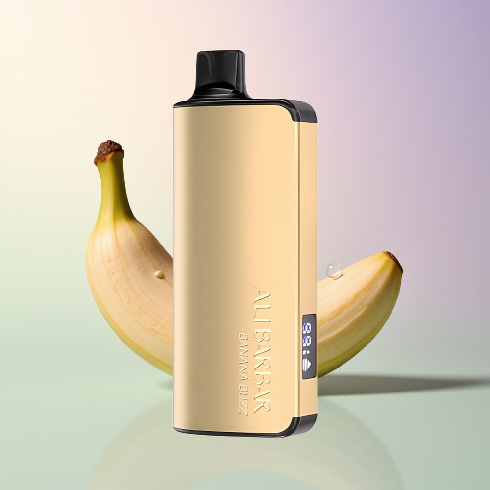 Alibarbar Ingot 9000 Puffs Banana Buzz LED Display 2350mAh 22mL 12 Ohm