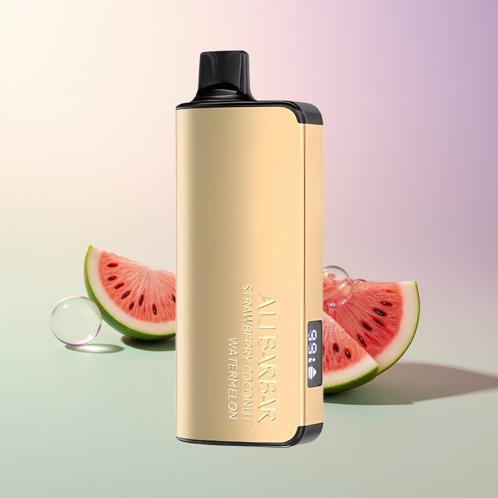 Alibarbar Ingot 9000 Puffs Strawberry Coconut Watermelon 22mL 2350mAh LED Display