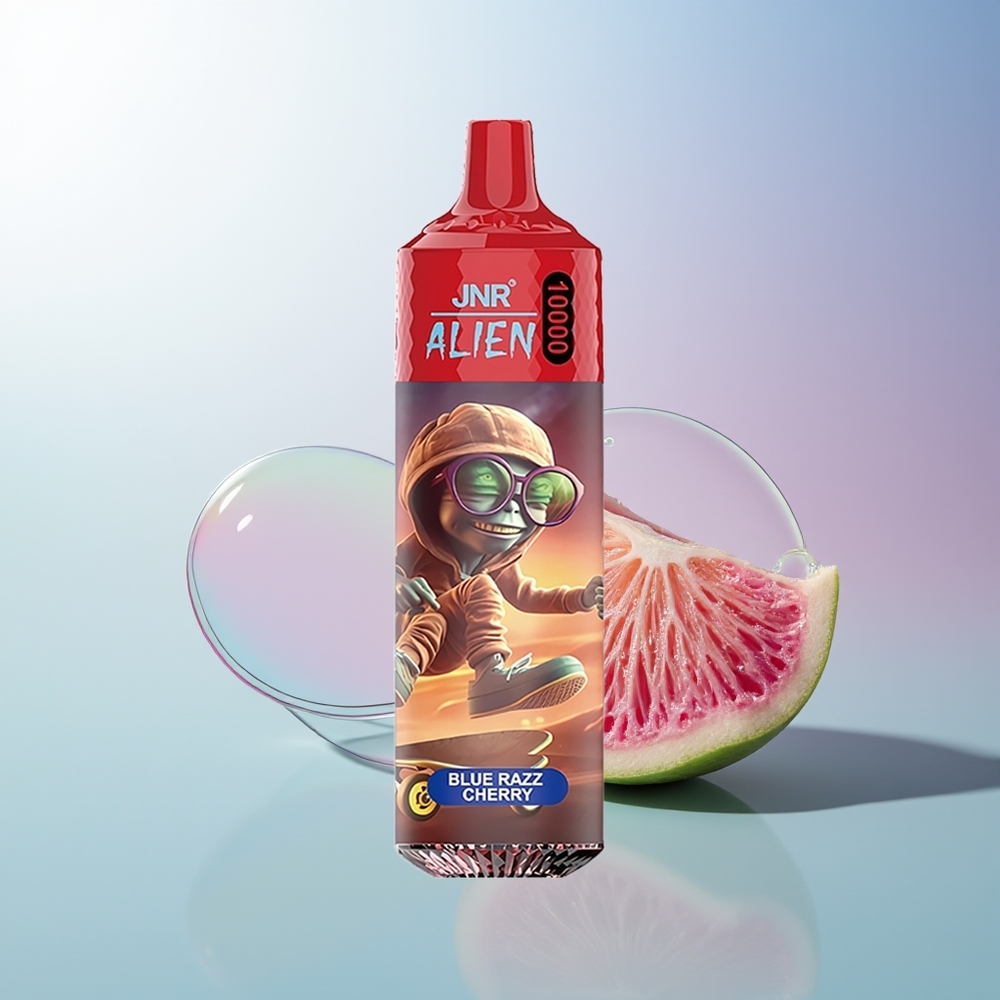 JNR Alien 10000 Puffs Blue Razz Cherry LED Mesh Coil Type-C Sporty