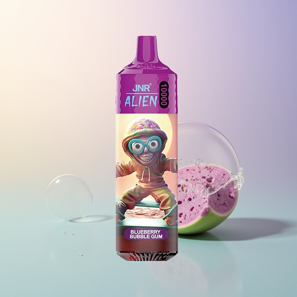 JNR Alien 10000 Puffs Blueberry Bubble Gum RGB LED Type-C Sporty Mesh