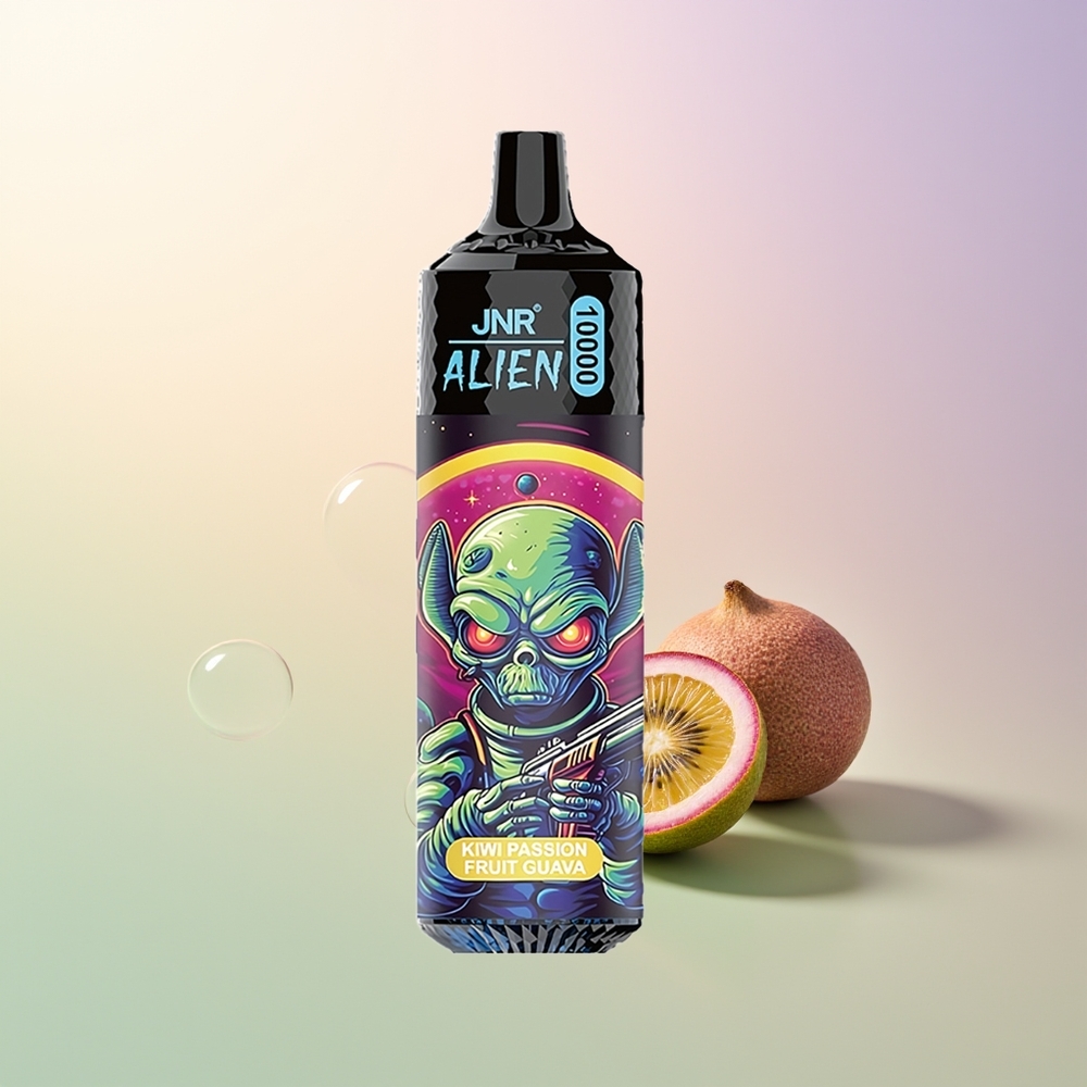 JNR Alien 10000 Puffs Kiwi Passion Fruit Guava RGB LED Type-C Quick Charge Sporty Design