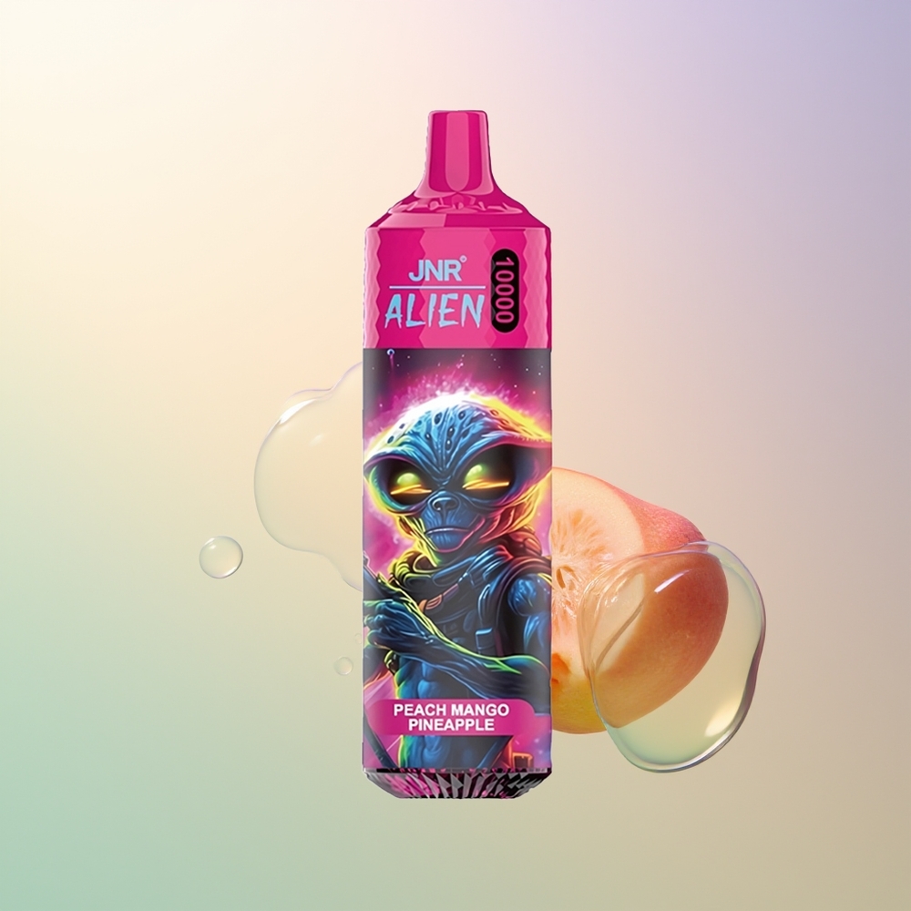 JNR Alien 10000 Puffs Peach Mango Pineapple 850mAh RGB LED Type-C