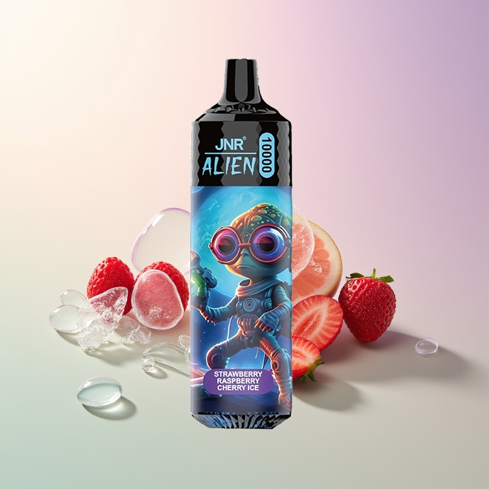 JNR Alien 10000 Puffs Strawberry Raspberry Cherry Ice RGB LED Type-C Sporty
