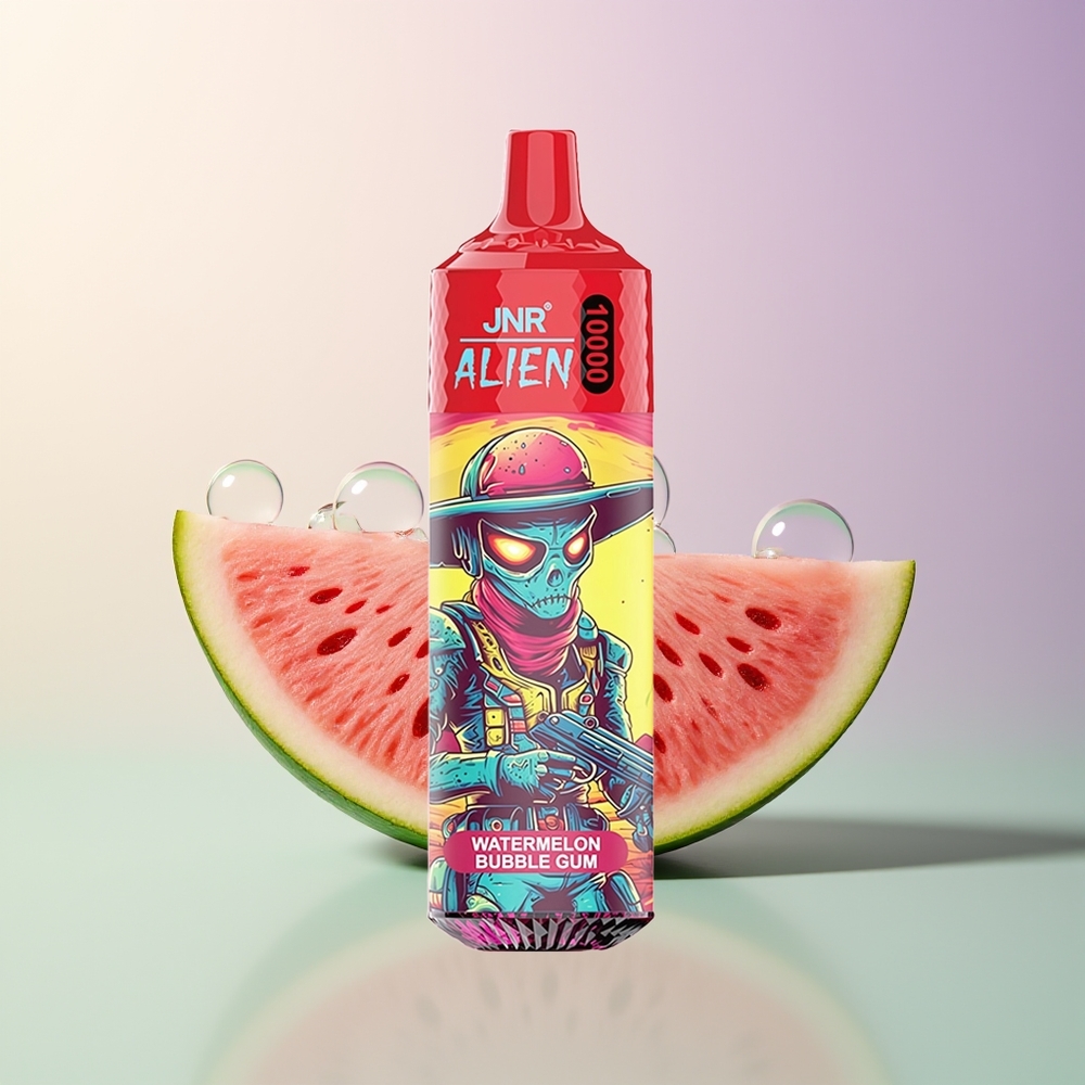 JNR Alien 10000 Puffs Watermelon Bubble Gum LED RGB Type-C Sporty Mesh