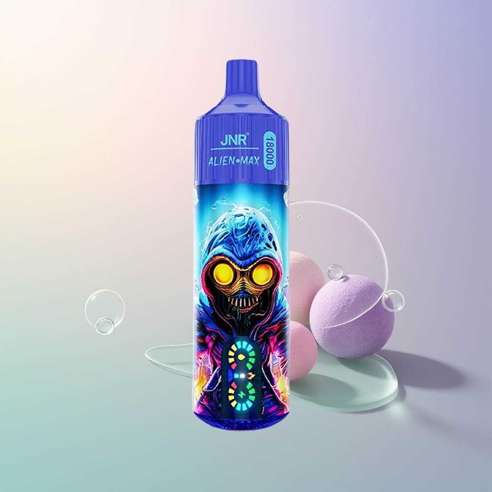 JNR Alien Max 18000 Puffs Blueberry Bubblegum Dual Mesh Dual Core Type-C Quick Charge Smart LED Display