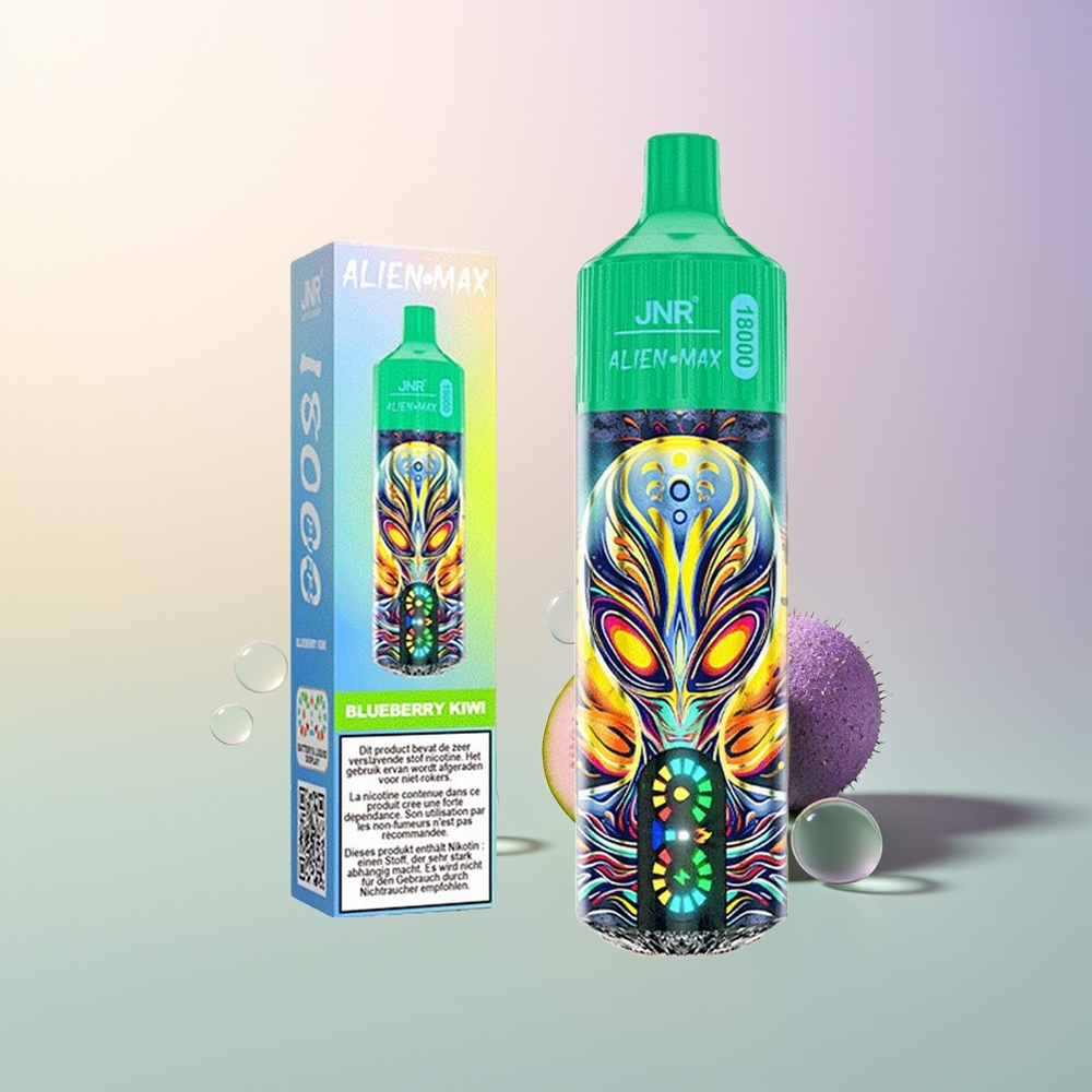 JNR Alien Max 18000 Puffs Blueberry Kiwi Smart LED Dual Mesh Type-C