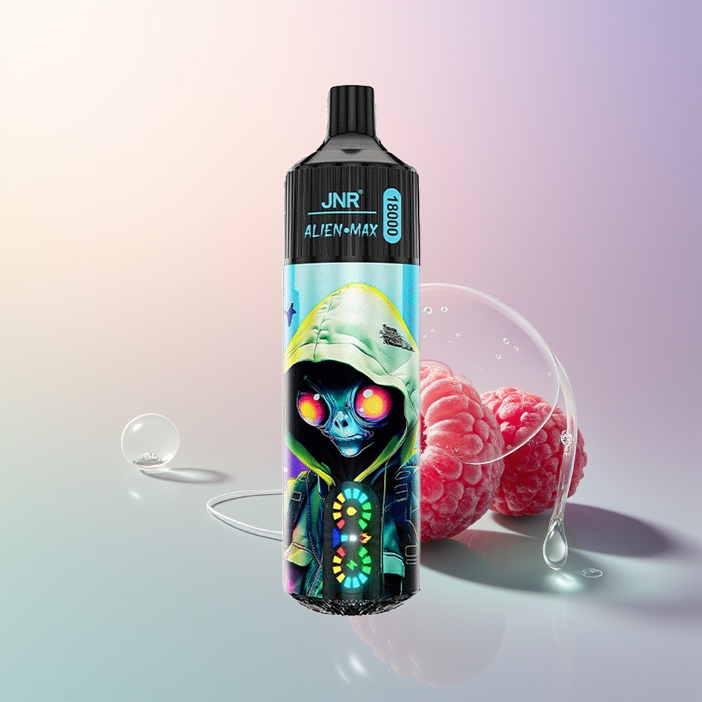 JNR Alien Max 18000 Puffs Blueberry Raspberry Dual Mesh Dual Core 28ml LED Type-C
