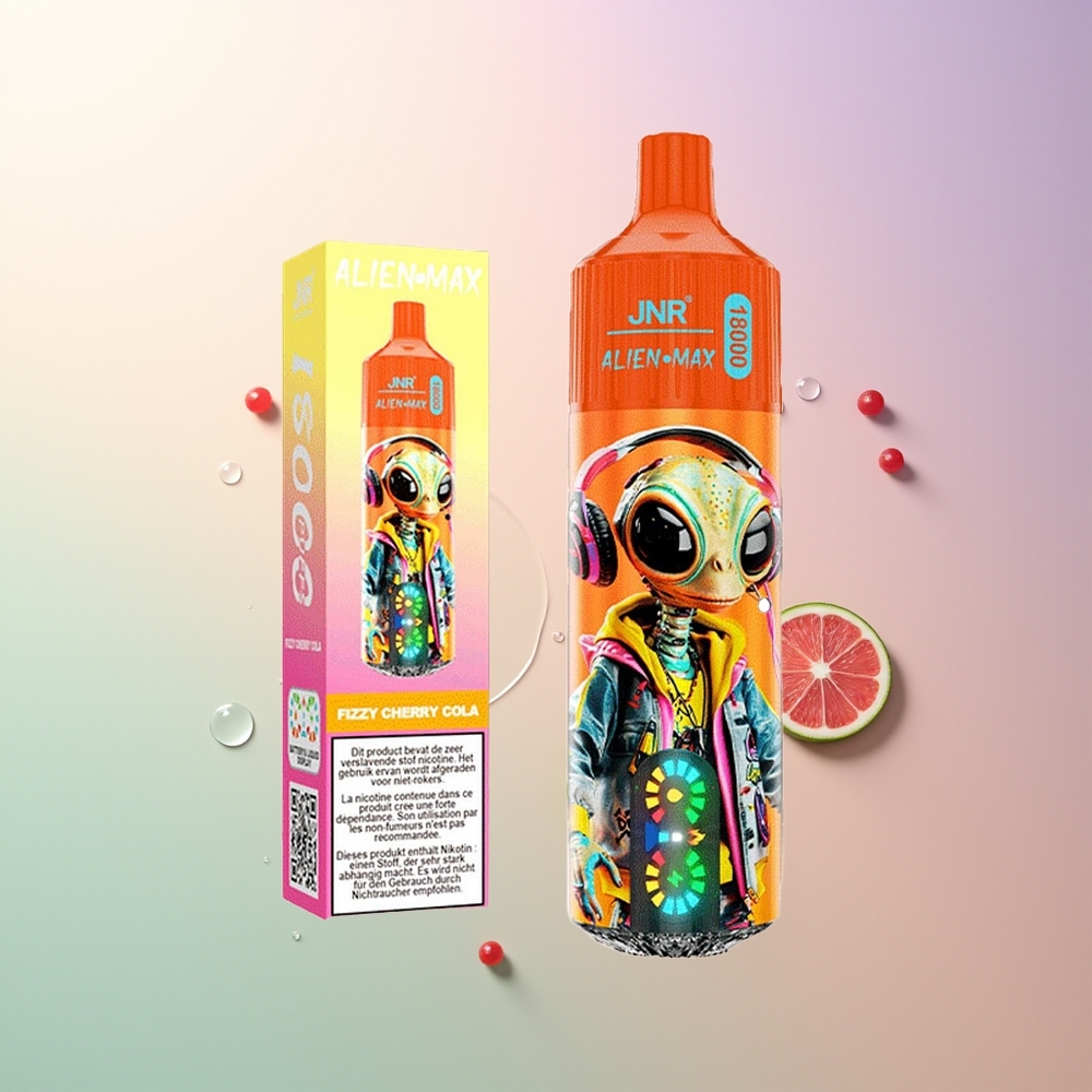 JNR Alien Max 18000 Puffs Fizzy Cherry Cola Dual Mesh LED Type-C