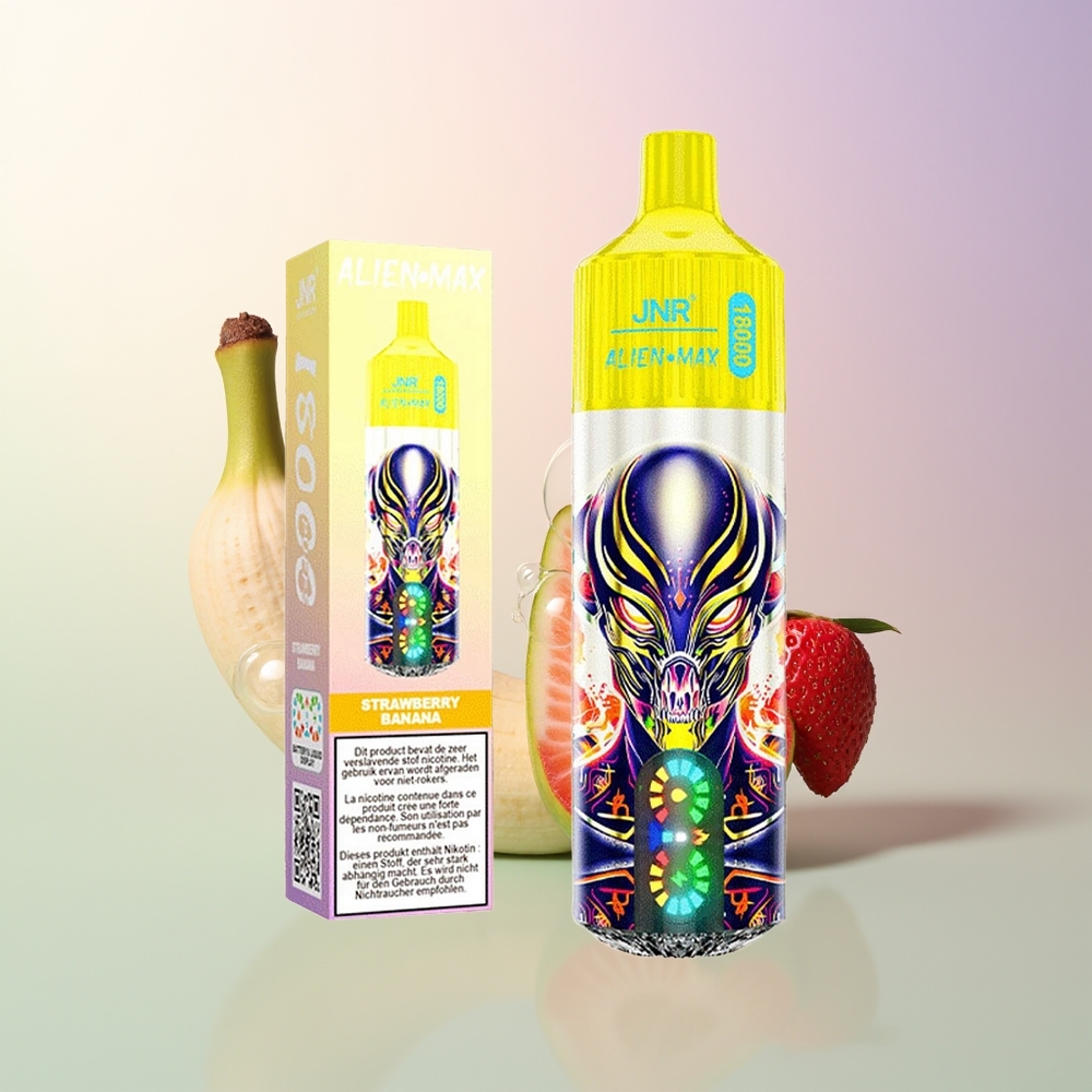 JNR Alien Max 18000 Puffs Strawberry Banana Dual Mesh 28ml Type-C