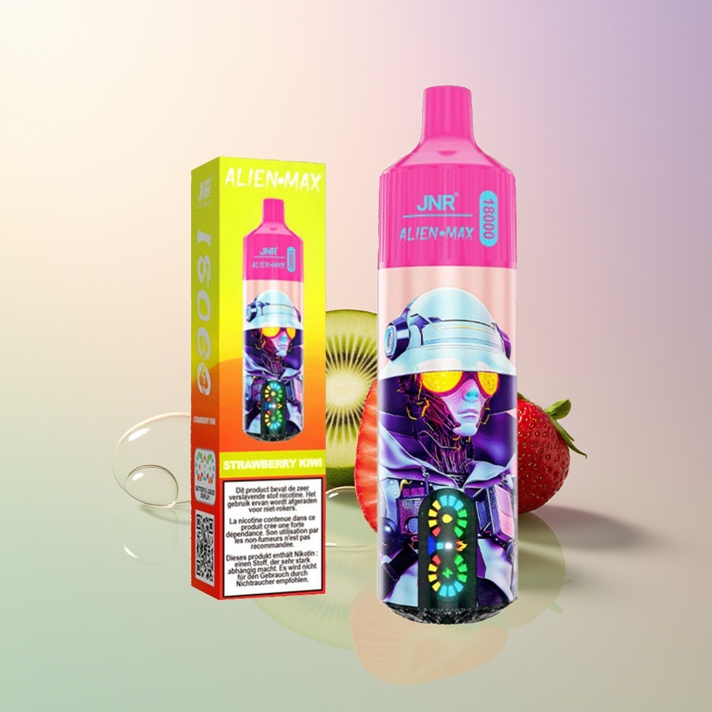 JNR Alien Max 18000 Puffs Strawberry Kiwi LED Dual Mesh 28ml Type-C