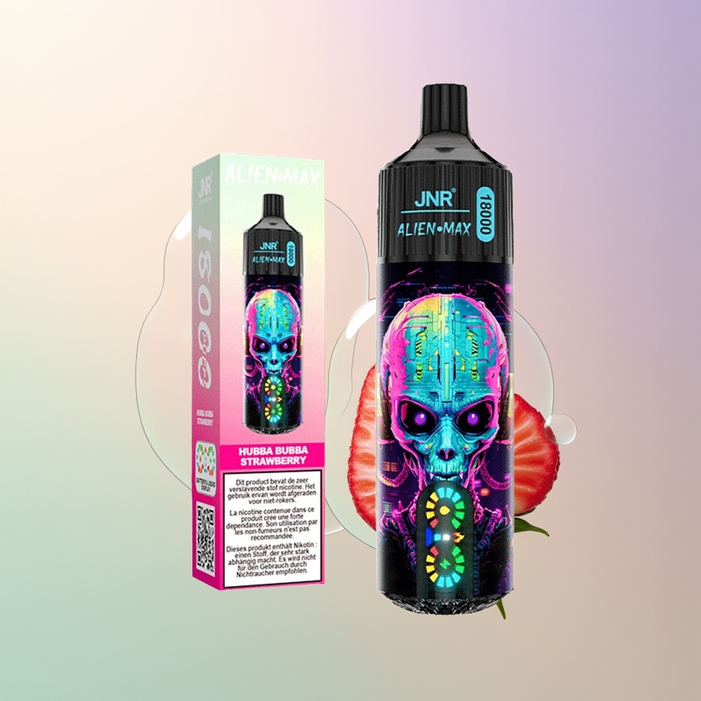 JNR Alien Max 18000 Puffs Strawberry LED Dual Mesh 28ml