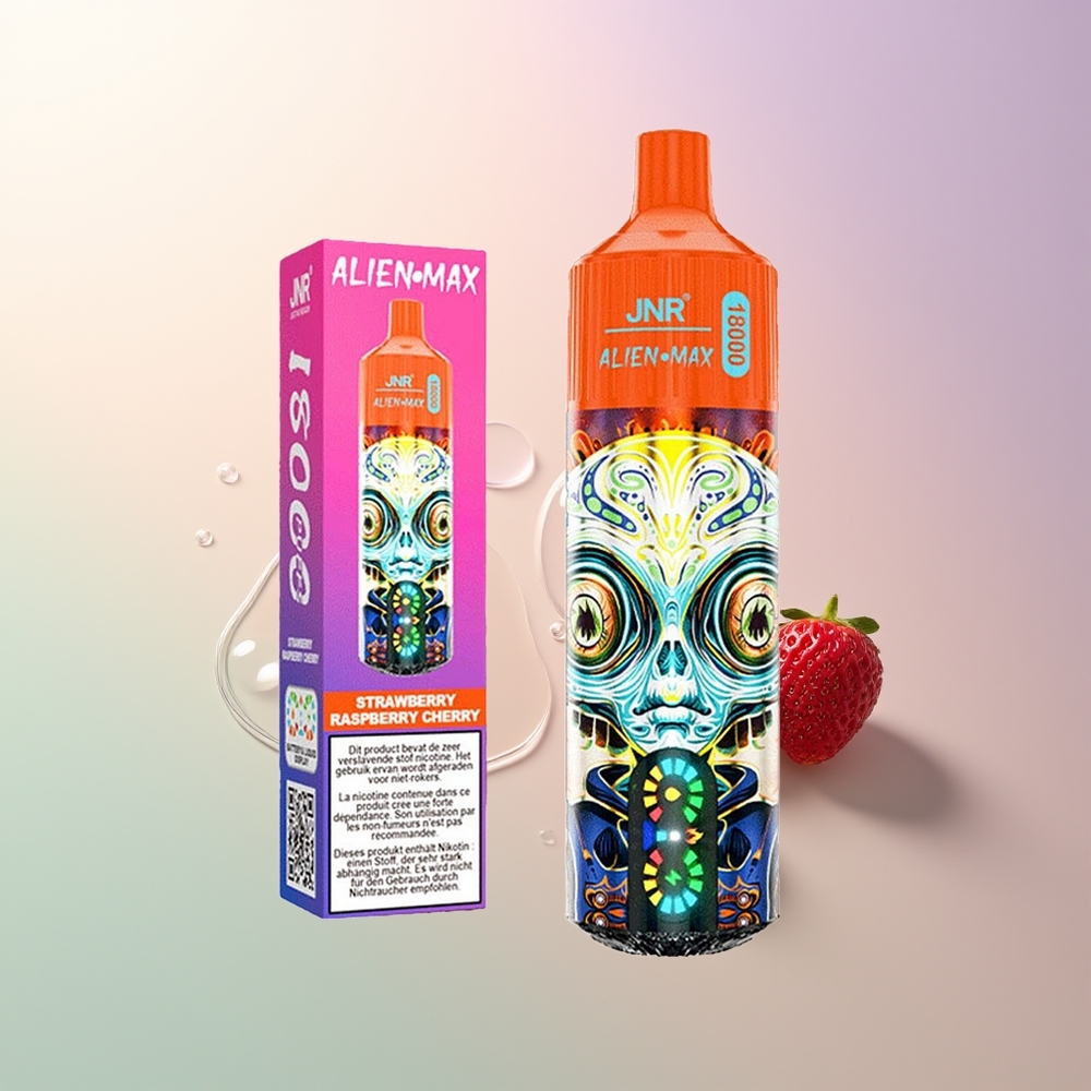 JNR Alien Max 18000 Puffs Strawberry Raspberry Cherry Dual Mesh LED Type-C