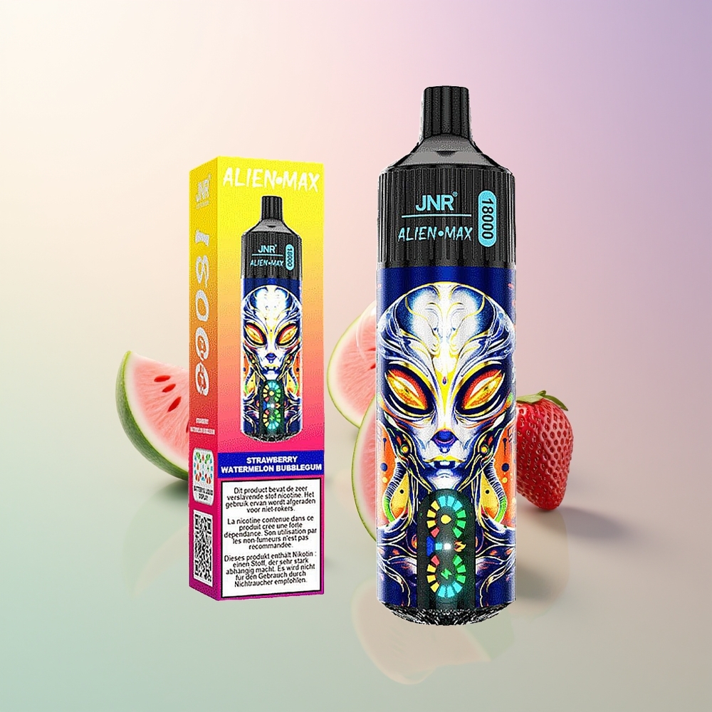 JNR Alien Max 18000 Puffs Strawberry Watermelon Bubblegum Dual Mesh LED Type-C