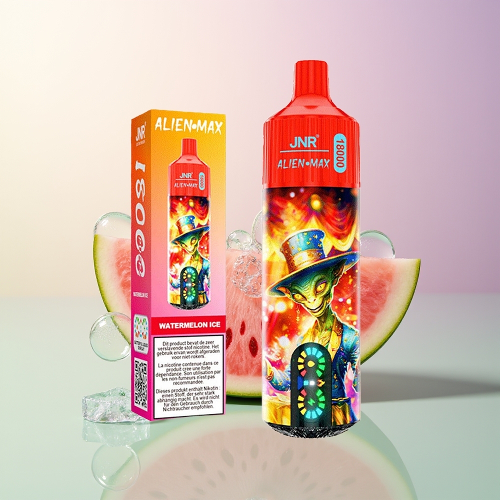 JNR Alien Max 18000 Puffs Watermelon Ice Dual Mesh LED Type-C 28ml
