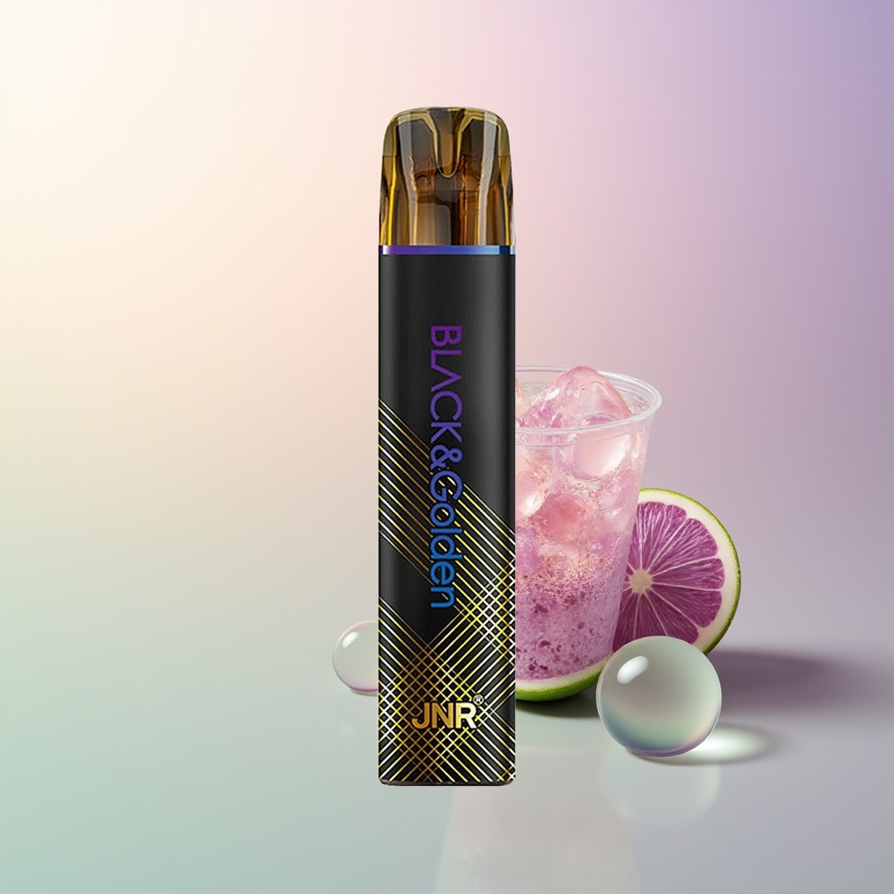 JNR BlackGolden 800 Puffs Grape Ice Disposable Vape 550mAh 2ml 2 Nicotine TPD Certified