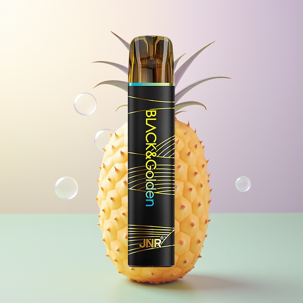 JNR BlackGolden 800 Puffs Pineapple Ice Disposable Vape 550mAh 2ml 2 Nicotine TPD