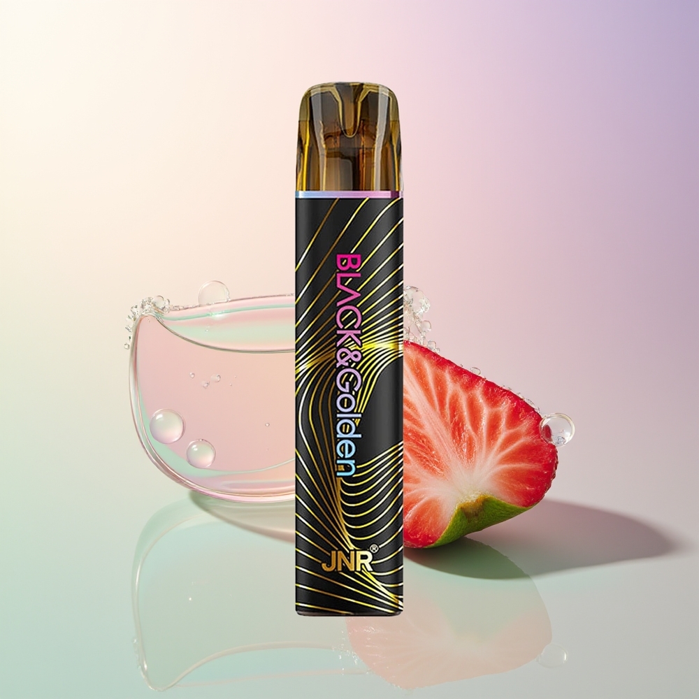 JNR BlackGolden 800 Puffs Strawberry Ice Disposable Vape 550mAh 2ml 2 Nicotine TPD