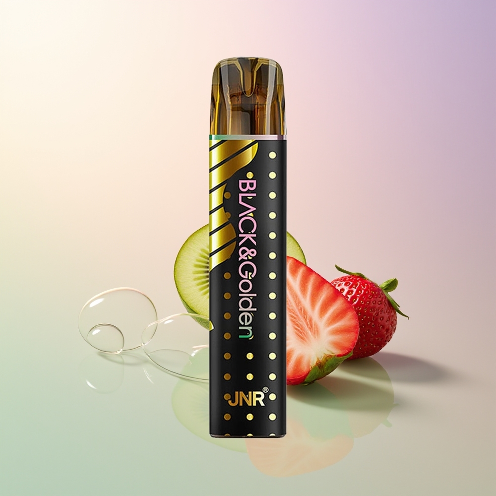 JNR BlackGolden 800 Puffs Strawberry Kiwi Disposable Vape 550mAh 2ml 2 Nicotine TPD