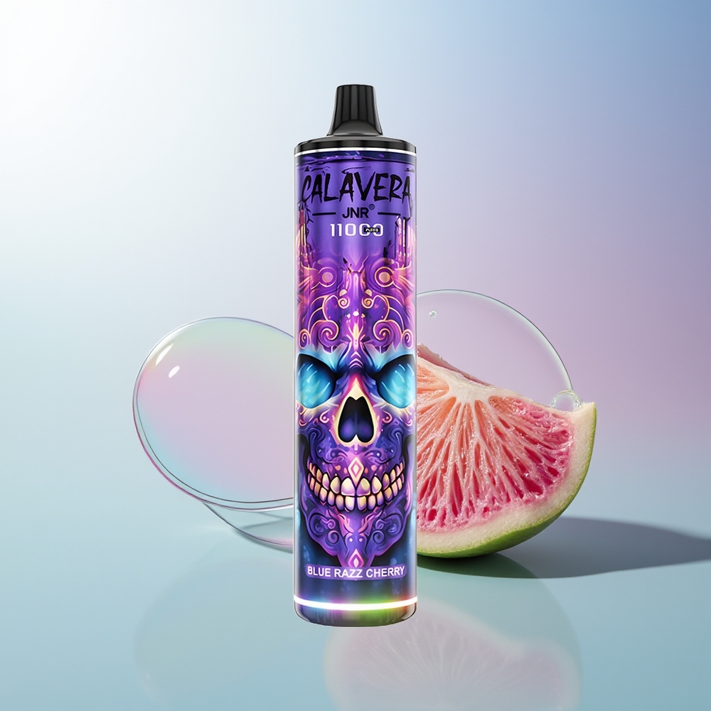 JNR Calavera 11000 Puffs Blue Razz Cherry Disposable Vape 850mAh 21mL 10ohm Mesh