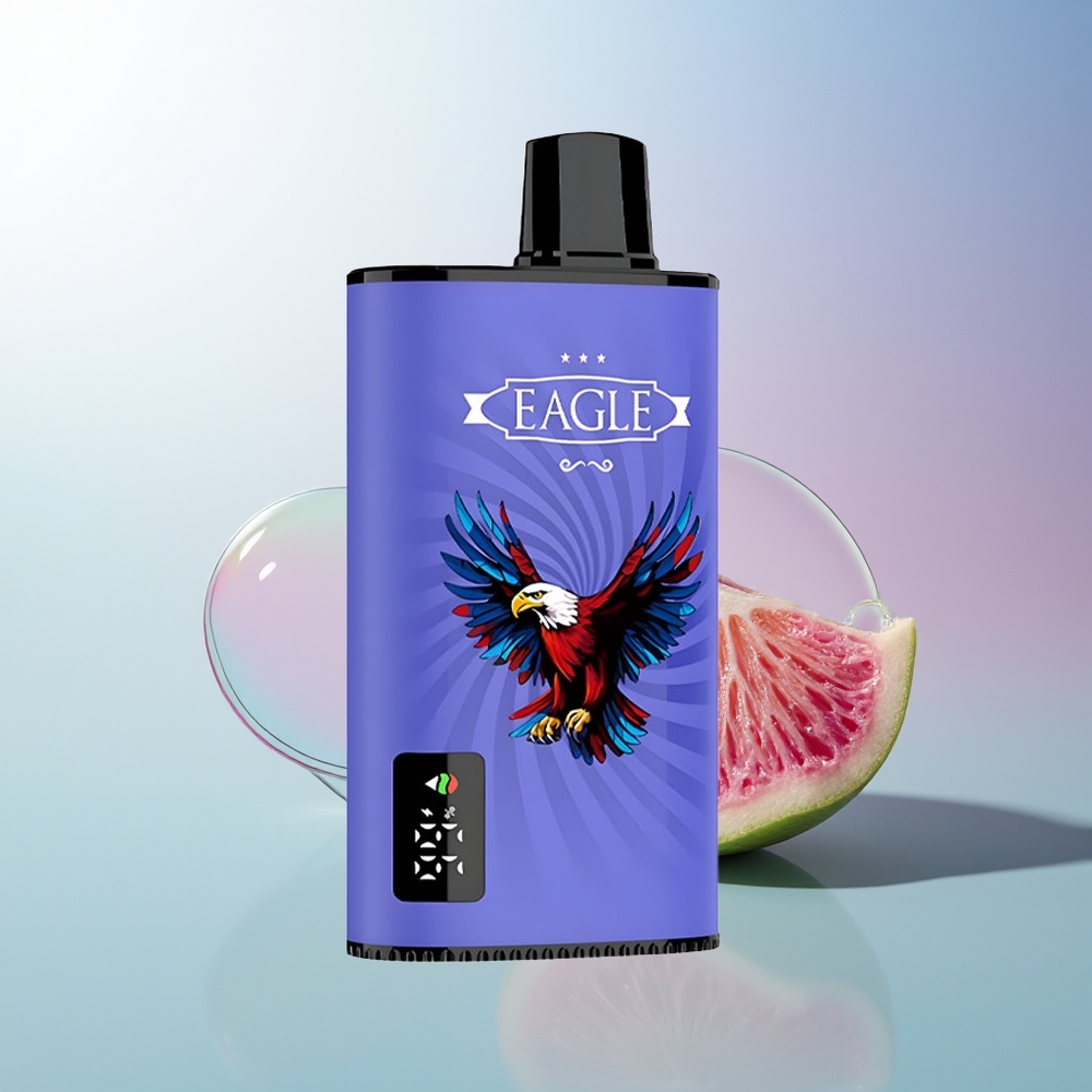 JNR EAGLE Smart 23000 Puffs Blue Razz Cherry Disposable Vape with Digital Screen 10ohm Mesh Coil Adjustable Airflow 750mAh Type-C 25ml