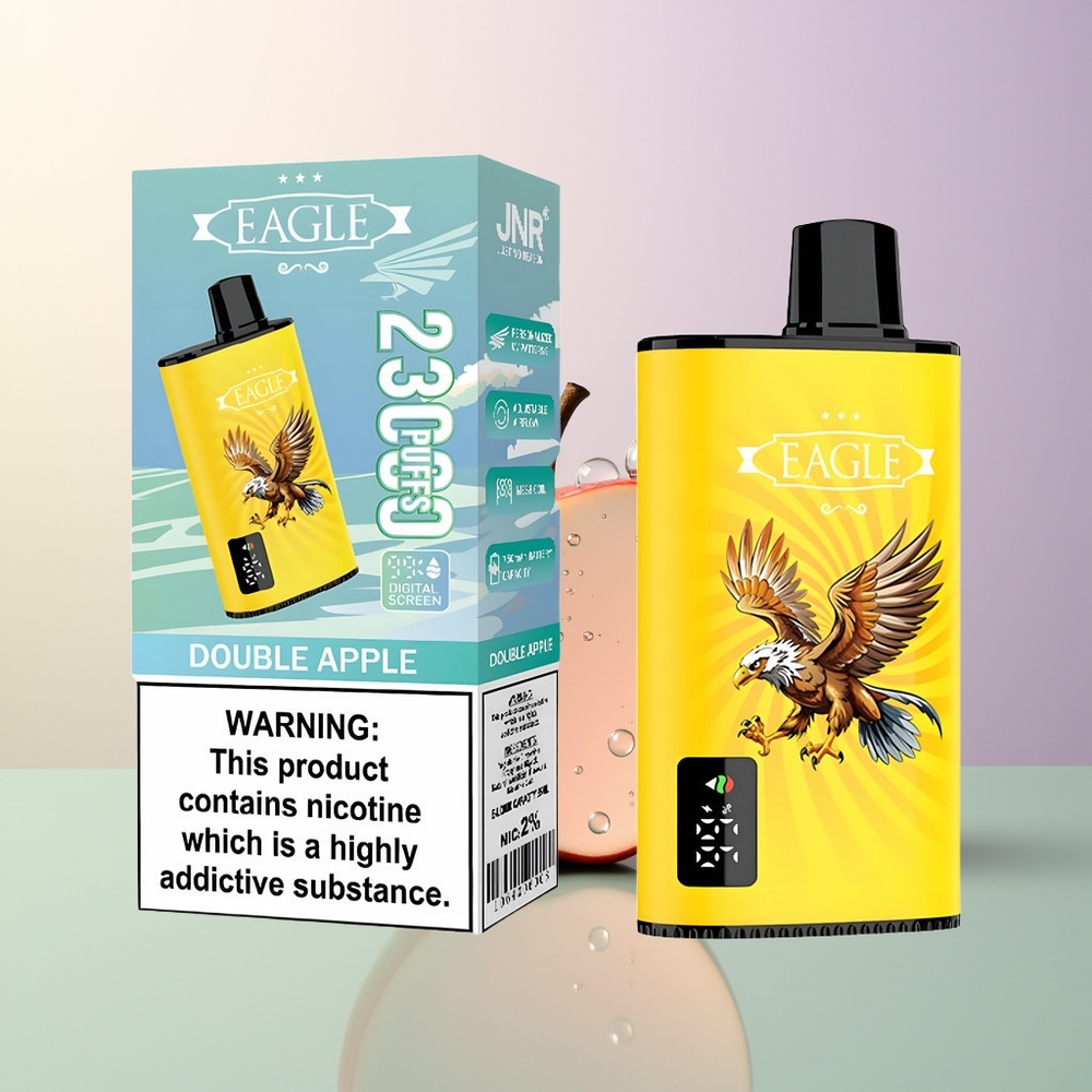 JNR EAGLE Smart 23000 Puffs Double Apple Digital Screen Adjustable Airflow 10ohm Mesh Coil