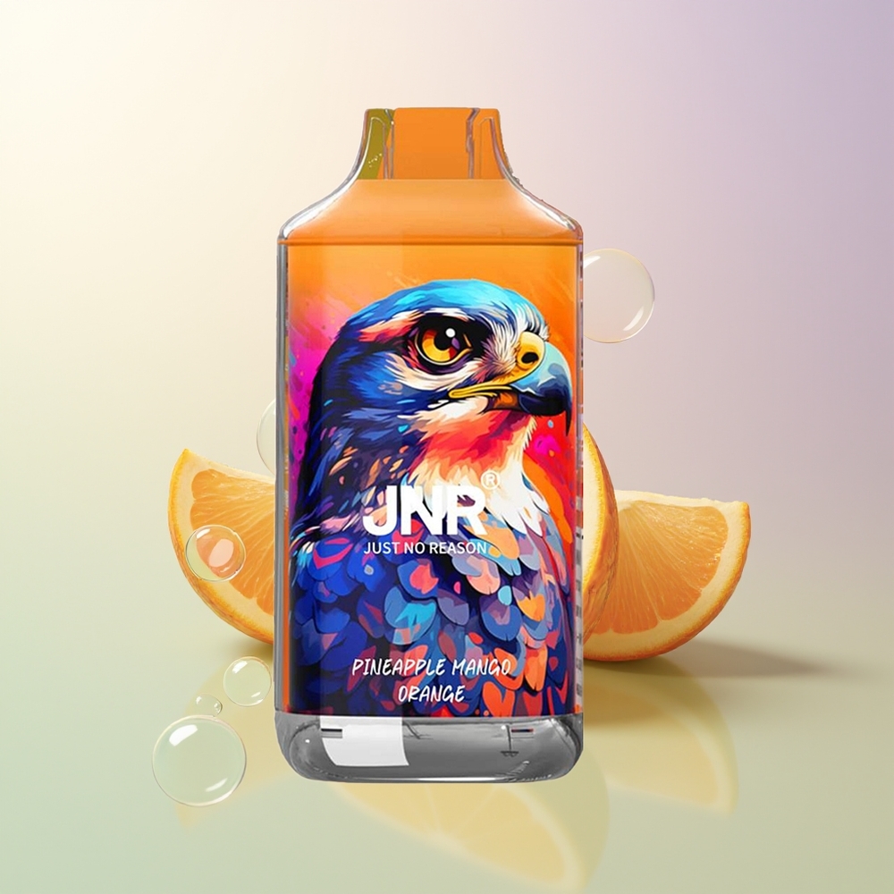 JNR Falcon 16000 Puffs 850mAh 22ml Dual Mesh Pineapple Mango Orange 0/2 Smart LED Type C  Lightning