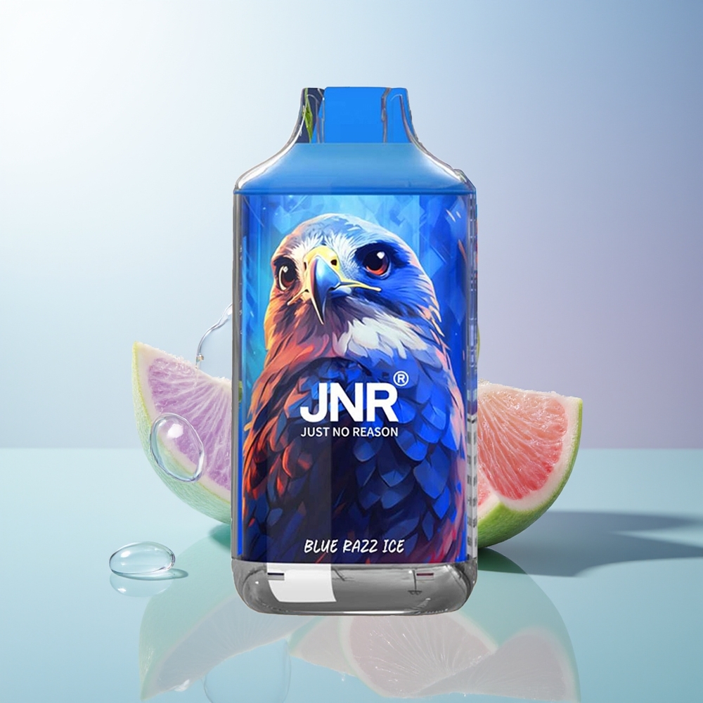 JNR Falcon 16000 Puffs Blue Razz Ice 22ml Dual Mesh 850mAh Type C LED 02