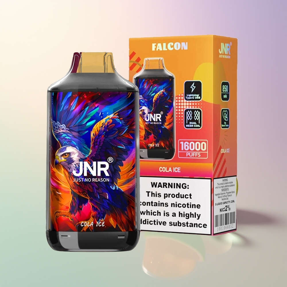 JNR Falcon 16000 Puffs Cola Ice Dual Mesh 850mAh 22ml Type C LED 0 2