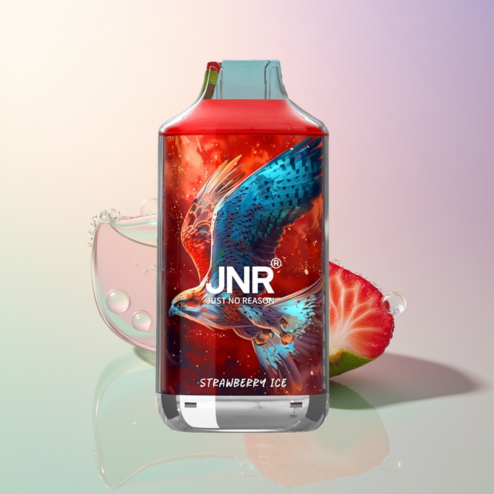 JNR Falcon 16000 Puffs Strawberry Ice Dual Mesh 22ml 850mAh Type C LED 02