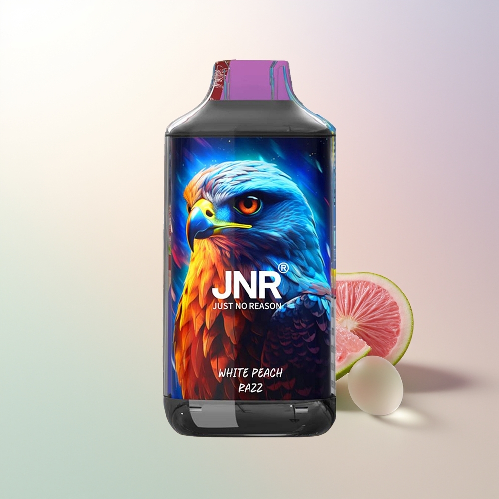 JNR Falcon 16000 Puffs White Peach Raspberry 850mAh 22ml Dual Mesh Type C LED 0/2