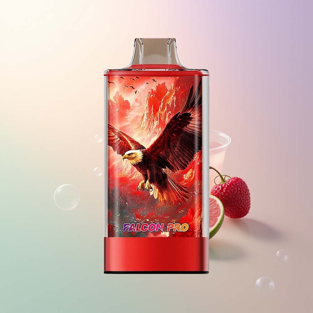 JNR Falcon Pro 28000 28000 Puffs Cherry Berry Smart Display Dual Mesh Coil