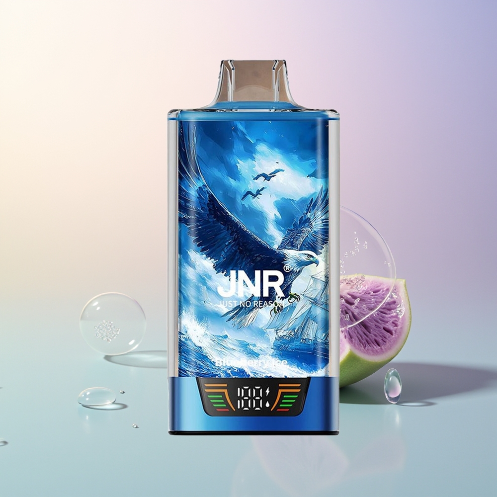 JNR Falcon Pro 28000 Puffs Blueberry Ice 30ml 5 Nicotine Smart Display Dual Mesh USB-C MTL