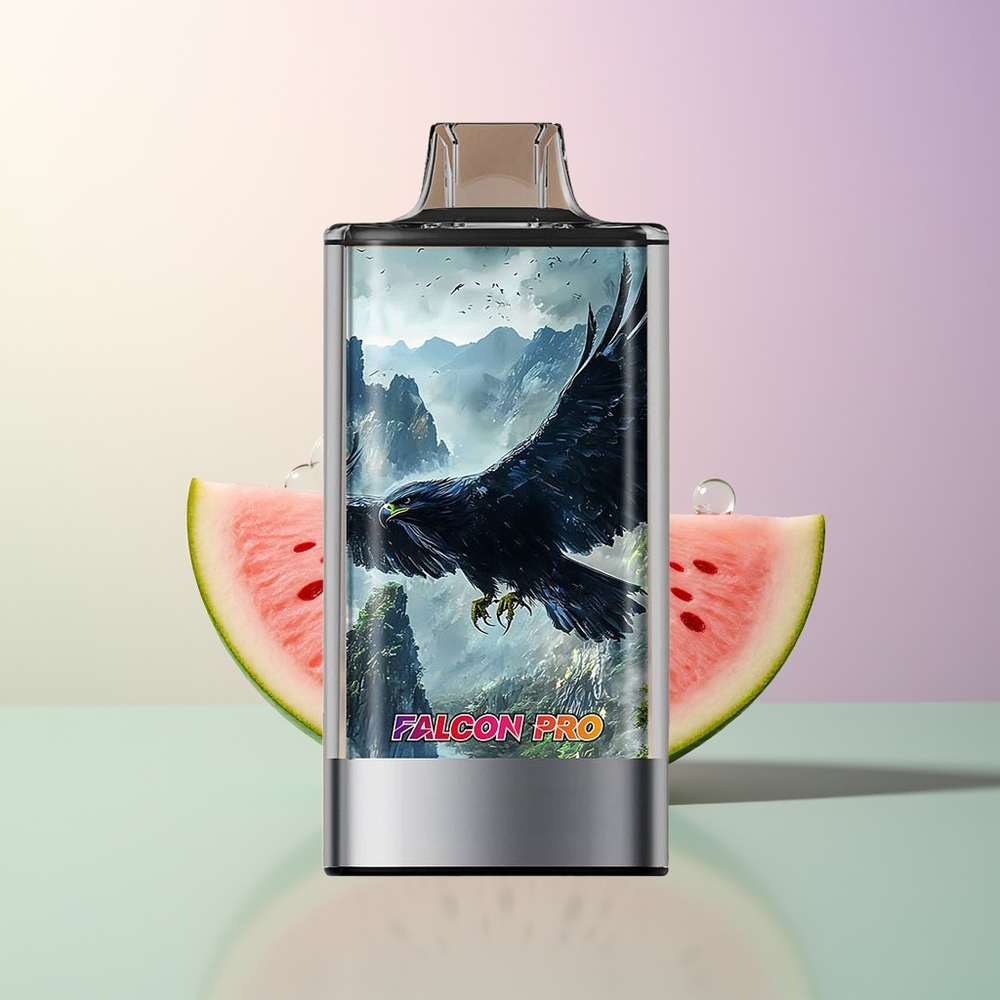 JNR Falcon Pro 28000 Puffs Watermelon Bubblegum 30ml 5 Nicotine Smart Display Dual Mesh USB-C MTL