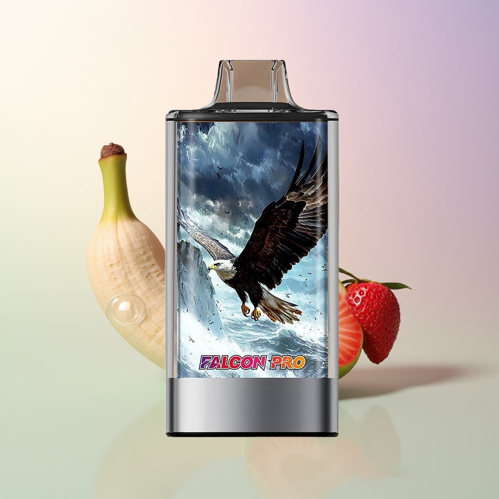 JNR Falcon Pro 28000 Strawberry Banana 30ml 950mAh 5 Dual Mesh Smart Display USB-C MTL