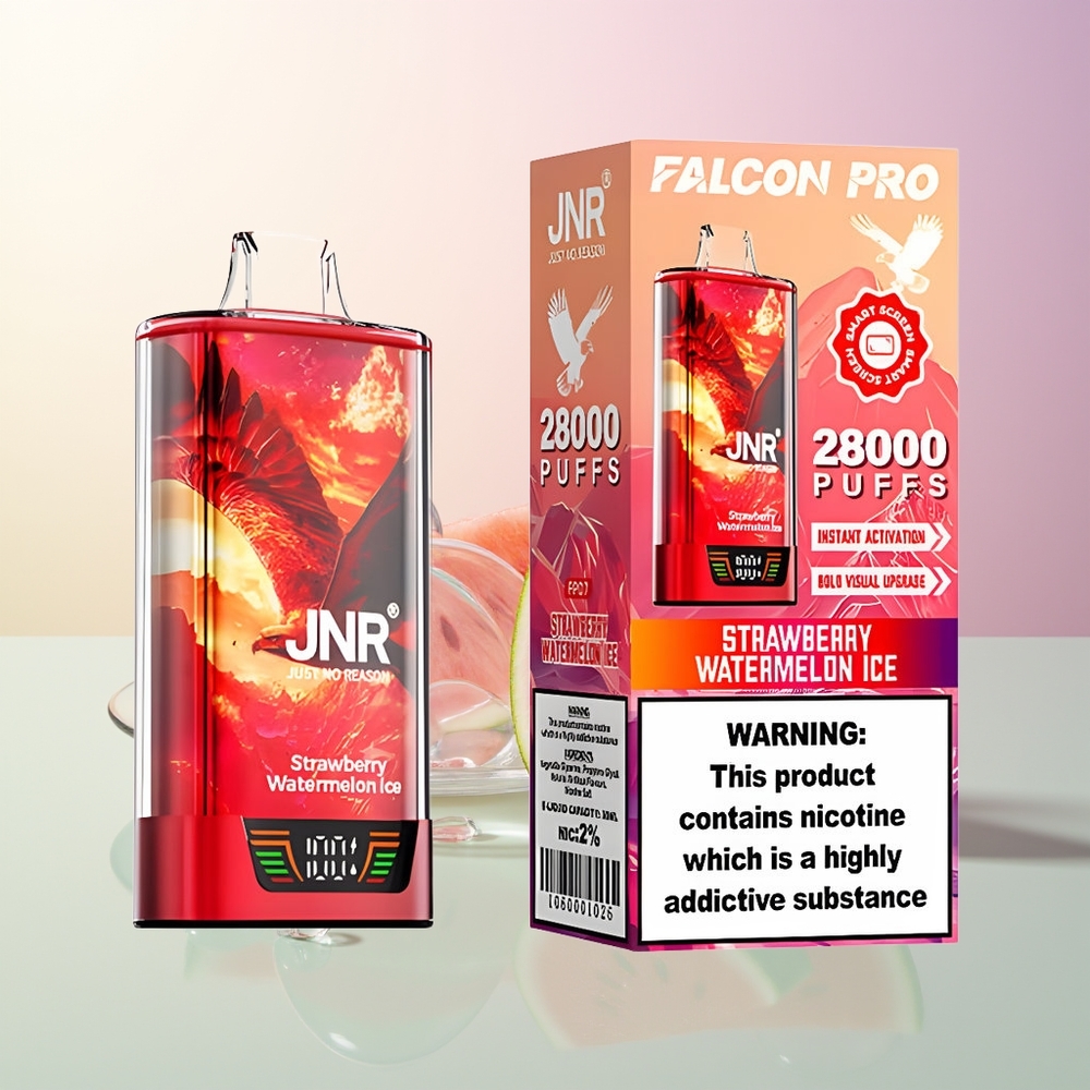 JNR Falcon Pro 28000 Strawberry Watermelon Ice 30ml 950mAh Smart Display Dual Mesh MTL