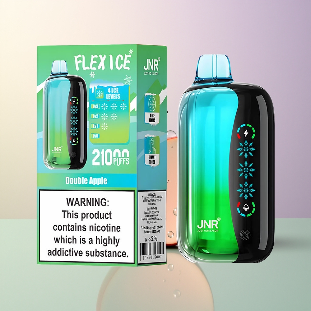 JNR Flex Ice 21000 Puffs Double Apple Touch Screen Adjustable Airflow Dual Mesh 26ml