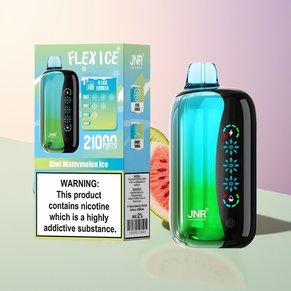 JNR Flex Ice 21000 Puffs Kiwi Watermelon Ice Adjustable Airflow Dual Mesh Type-C