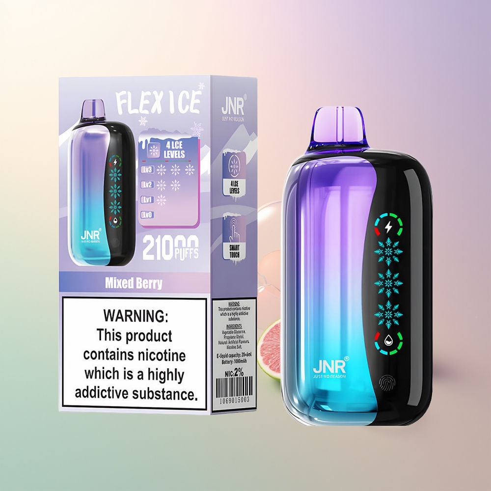 JNR Flex Ice 21000 Puffs Mixed Berry Adjustable Airflow Dual Mesh